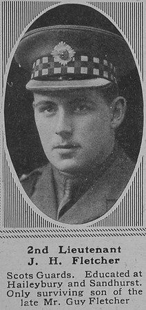 Fletcher J H 2nd Lt 2nd Scots Guards The Sphere 11th Jan 1919