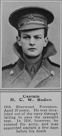 Boden H C W Captain 12th Notts & Derby Regt The Sphere 29th Jan 1916