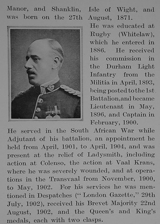 Blake E A C Majot 2nd Durham Light Infantry Obit Part 2 The Bond Of Sacrifice Vol 1