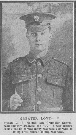 Holmes W E Pte VC Grenadier Guards The Graphic 28th Dec 1918