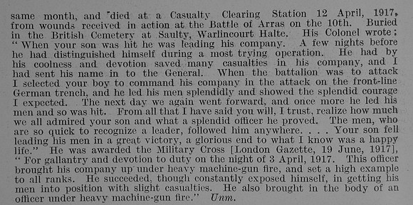 Groves R H 2nd Lt 3rd Royal Fusiliers Obit Part 3 De Ruvignys Roll Of Honour Vol 3