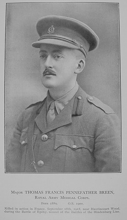 Breen T F P Major Royal Army Medical Corps