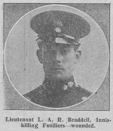 Braddel L A R Lt Royal Inniskilling Fusiliers The Graphic 8th Sep 1914