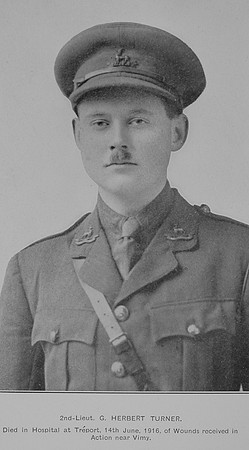 Turner G H 2nd Lt 15th Royal Warwickshire Regiment