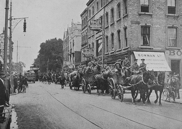 Mobilisation Of The 4th Queens Royal West Surrey Regiment London Road Croydon 5th Aug 1914
