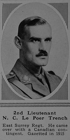 Le Poer Trench N C 2nd Lt 9th East Surrey Regiment The Sphere 10th Mar 1917