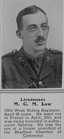 Law M C M Lt 6th West Riding Regt The Sphere 5th Feb 1916