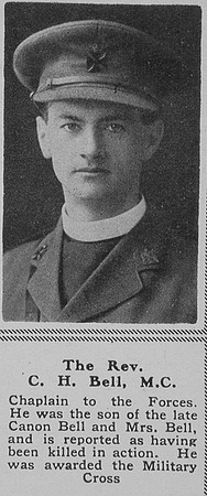 Bell C H Rev MC Army Chaplain The Sphere 28th Sep 1918