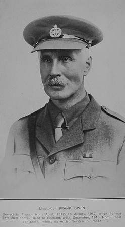 Owen F Lt Col 8th London Regiment