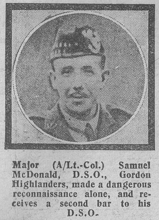 McDonald S Major DSO + 2 Bars Gordon Highlanders The Graphic 19th July 1918