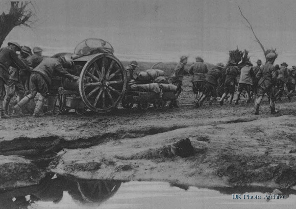An Australian Artillery Wagon On Its Way To The Front
