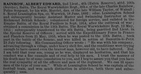 Rainbow A E 2nd Lt 4th Attd 10th Royal Warwickshire Regiment Obit De Ruvignys Roll Of Honour Vol 4