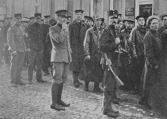 British Marines Under Escort Of Dutch Guards