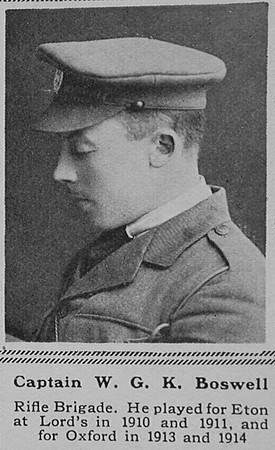 Boswell W G K Captain 2nd Rifle Brigade The Sphere 23rd Sep 1916