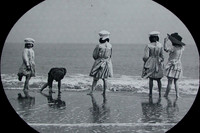 Victorian Children On Beach