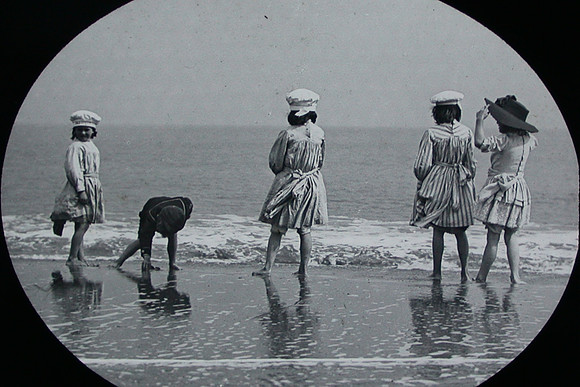 Victorian Children On Beach