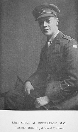 Robertson C M Lt MC Anson Btn Royal Naval Division William Graham And Company Record Of The Great War 1914-1919