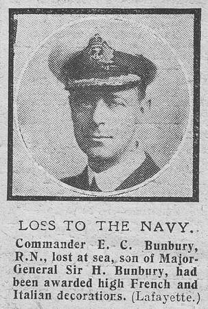 Bunbury E C Comm HMCMB 71A Royal Navy The Graphic 24th Oct 1918
