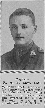 Law R A F Captain MC + Bar 7th Wilts Regt The Sphere 21st Dec 1918