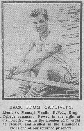 Mansell-Moulin O Lt Royal Flying Corps The Graphic 7th Dec 1918