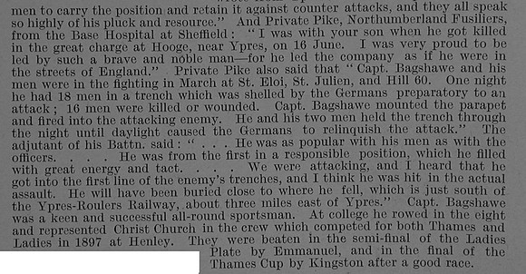 Bagshawe L V Captain 3rd Kings Own Scottish Borderers Obit Part 2 De Ruvignys Roll Of Honour Vol 1