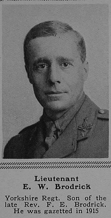 Brodrick E W Lt 5th Yorkshire Regiment The Sphere 24th Feb 1917