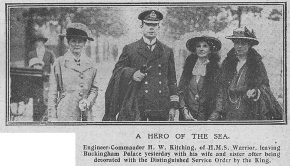 Kitching H  W Eng Comm DSO HMS Warrior Royal Navy The Graphic 5th Oct 1916
