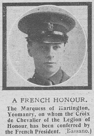 Hartington Marquis Yeomanry The Graphic 11th Oct 1918
