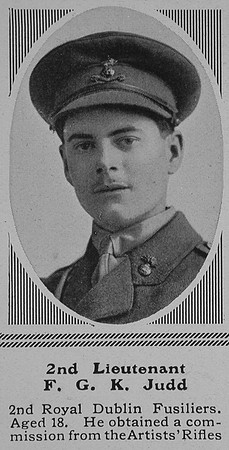 Judd F G K 2nd Lt 2nd Royal Dublin Fusiliers The Sphere 10th Jul 1915