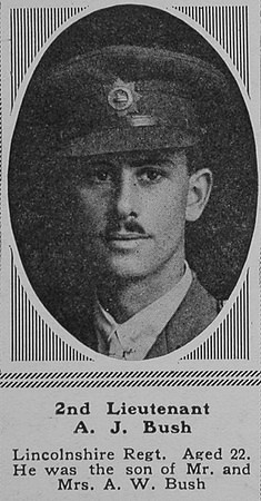 Bush A J 2nd Lt Lincs Regt The Sphere 1st Dec 1917