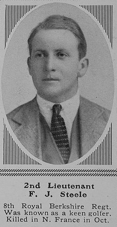 Steele F J 2nd Lt 8th R Berks Regt The Sphere 20th Nov 1915