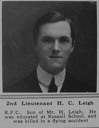 Leigh H C 2nd Lt Royal Flying Corps The Sphere 30th Dec 1916