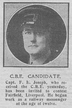 Joseph F E Captain General Staff The Graphic 6th Nov 1918