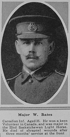 Bates W Major 25th CEF The Sphere 13th May 1916