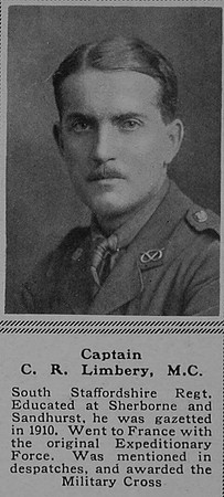 Limbery C R Captain MC 1st South Staffordshire Regiment The Sphere 4th Nov 1916