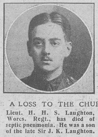 Laughton H H S Lt 2nd Worcestershire Regiment The Graphic 2nd Dec 1918