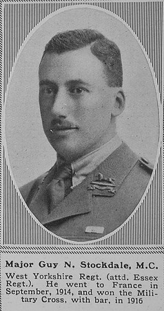 Stockdale G N Major MC+Bar West Yorks Regt The Sphere 22nd Feb 1919
