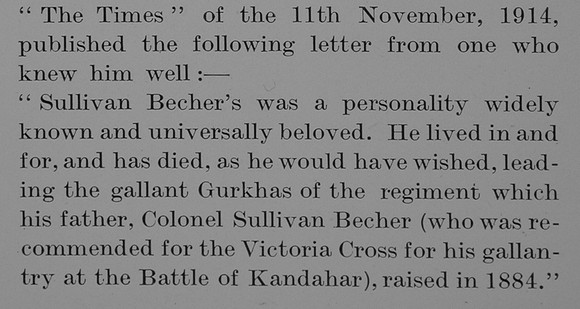 Becher H S Major Indian Army Obit Part 4 The Bond Of Sacrifice Vol 1