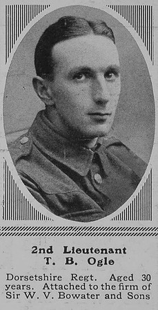 Ogle T B 2nd Lt 2nd Dorset Regt The Sphere 29th Apr 1916