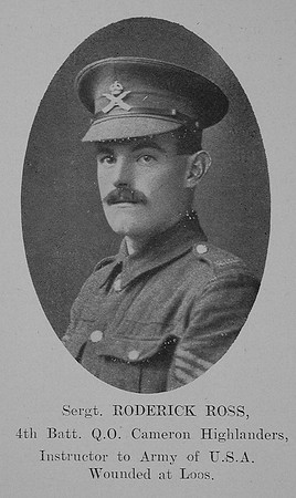 Ross R Sergt 55940 4th Cameron Highlanders Attd Machine Gun Corps The Sword Of The North Highland Memories Of The Great War - Dugald MacEchern