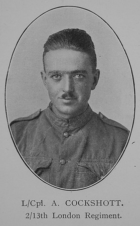 Cockshott A L/Cpl 13th London Regiment William Graham Company