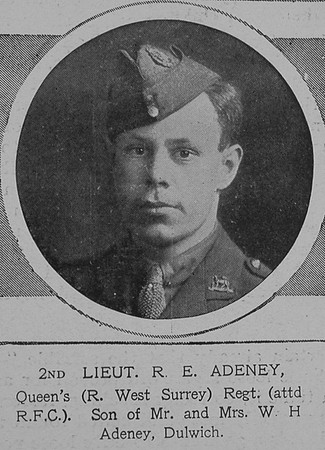 Adeney R E 2nd Lt Royal Flying Corps The Illustrated London News 11th Aug 1917
