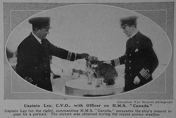 Ley J C Captain CVO HMS Canada Royal Navy The Sphere 10th Mar 1917