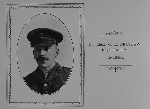 Belshaw G R 2nd Lt Royal Fusiliers William Graham Co Roll Of Honour