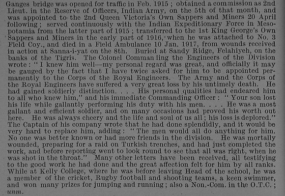 Willson F J 2nd Lt Indian Army Obit Part 2 De Ruvignys Roll Of Honour Vol 4