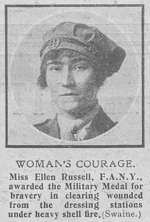 Russell E Miss MM FANY The Graphic 27th Nov 1918