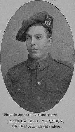 Morrison A B S Pte 4th Seaforth Highlanders The Sword Of The North Highland Memories Of The Great War - Dugald MacEchern