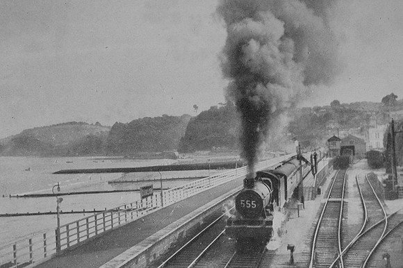 No 6932 Burwarton Hall By The Sea Coast At Dawlish c.1955