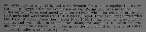 Norton R C Lt Royal Horse Artillery Obit Part 2 De Ruvignys Roll Of Honour Vol 4