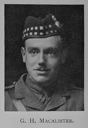 MacAlistair G H 2nd Lt 5th Royal Scots Fusiliers Attd Machine Gun Corps